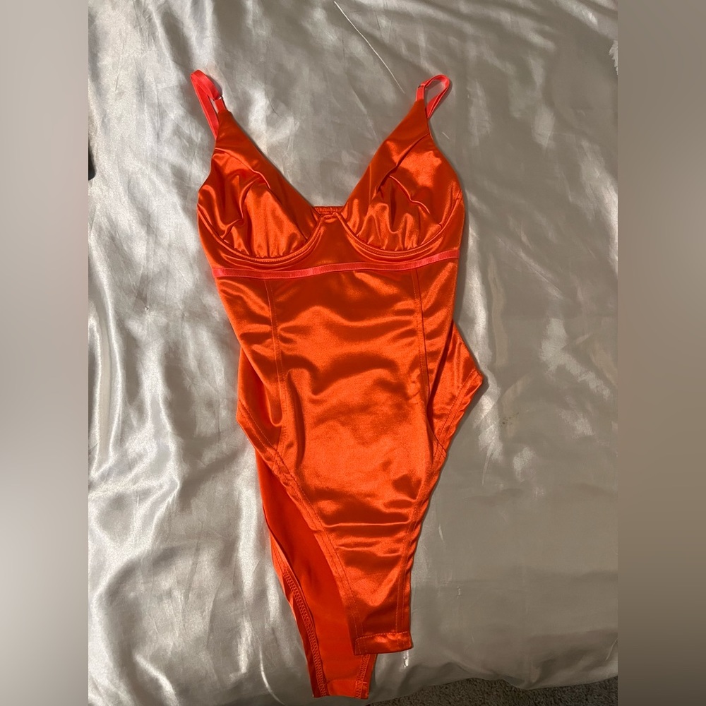 Bright orange bodysuit size medium